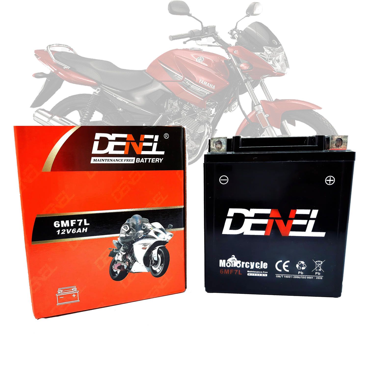 DENEL DRY BATTERY FOR YAMAHA YBR YBRG YBZ YBZDX FZ150